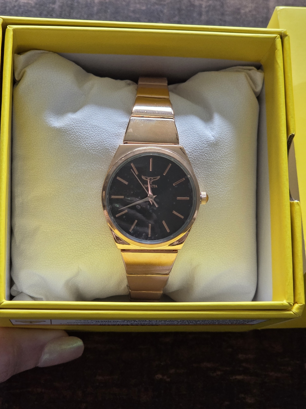 Invicta Celestial I Rose Gold 28mm Women's Watch with Black Dial, NIB